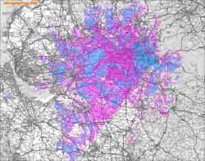 GB3WP Coverage Map