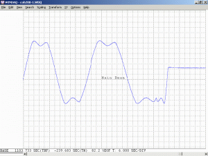 Plot of Coherent Model 200 Stabilized He-Ne Laser Head Near End of Warmup