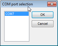 COM Port Selection